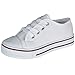 C4-Infants Lace Up Canvas Pump Shoes With White Laces - 27 (UK-9) White