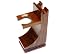 Quality Wood Shaving Razor and Shaving Brush Stand.Walnut Finish