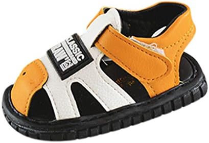 Baby Summer Shoes, HEHEM Girls Soft Sole Squeaky Single Sneaker Newborn Infant Baby Letter Anti-slip Shoes (Age:12M//UK:2, Yellow)