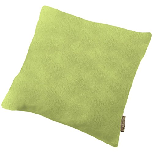 Unifarbener, traumhaft weicher Kissenbezug/ Kissenhülle mit 40x40cm, aus Mikrofaser Niki-Plüsch in grün