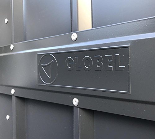 Globel Industries Metallgerätebox und Mülltonnenbox 7×3 Anthrazit // 236x101x132 cm (BxTxH) // Aufbewahrungsbox und Gartengerätebox - 7