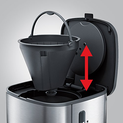 AEG Kaffeemaschine PremiumLine KF 7500 (LCD-Display, programmierbarer Timer, 1,25 Liter Glaskanne, Warmhaltefunktion, Abschaltautomatik) gebürstetes Edelstahl - 6