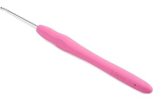 NAMOON Extra Long Crochet Hooks, Aluminum Crochet Hook with Ergonomic Grip Soft Handles, Crochet Needles for Yarn Craft and Arthritic Hands (3mm)