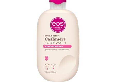 eos Cashmere Body Wash – Strawberry Dreams fuktgivande duschgel – krämig gelformel – med sheasmör – - Amazon Deal & Rabatt