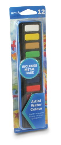 Preisvergleich Produktbild Reeves Wasserfarben Metall Blech (12 pfannen) Mit Bonus Rasierpinsel