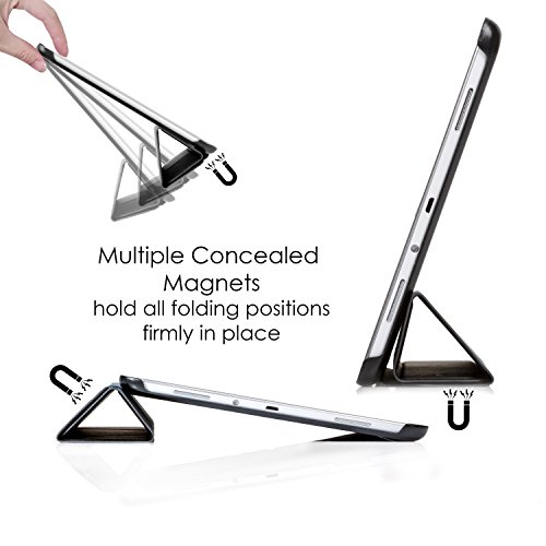 Forefront Cases® Neue Origami Hülle Tasche Case Cover für Samsung Galaxy Tab S2 9.7 T810N – Rundum-Geräteschutz und intelligente Auto-Sleep-Wake-Funktion – inkl. Eingabestift und Displayschutz - 5