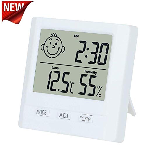 TPFOON Termómetro Higrómetro Interior, Termo-higrómetro Digital con Panttalla Retroiluminada Grande, Monitorea Temperatura Y Humedad para Mayor Comodidad En El Hogar Y La Oficina