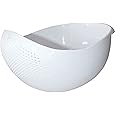 MasterChinese Japanese 4.2Qt (4L) Design Rice Washer Strainer Colanders for Cleaning Vegetable, Fruit, Pasta (Big, White)