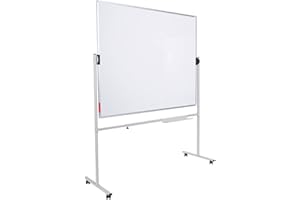 WORKOME HAPPY WORK * HAPPY HOME Pizarra Blanca Doble Cara con Soporte Móvil Sistema FREE ROTATION | Incluye una Pizarra Blanca Magnética de 200x120 cm. y Soporte. FABRICADO EN ESPAÑA.