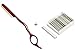 Hairdressing Thinning Razor, Hair Styling Razor, Pink Zebra Pattern + 10 Spare Blades