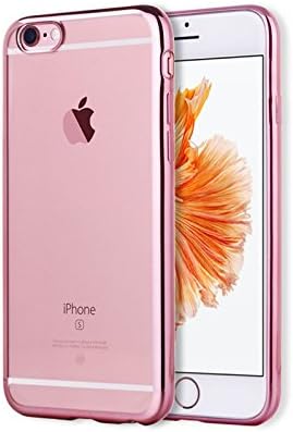 Mobiusphy applicable to iphone 8plus(5.5Inch) / iphone 7plus(5.5Inch) plating transparent mobile phone case protective cover tpu soft shell [new] [Non-slip] [scratch-resistant],rose gold