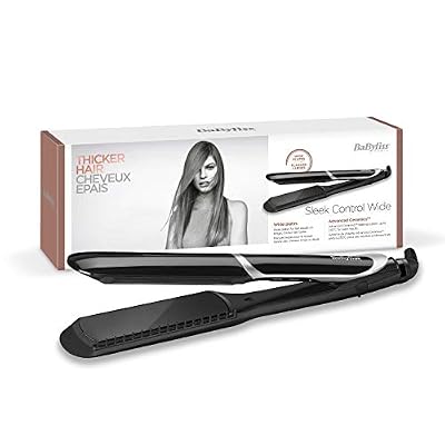 BaByliss ST397E Paris Lisseur Sleek Control Wide Hair - Noir/Argent
