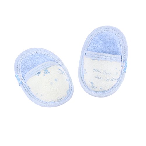 Baby Erstausstattung Set: Bademantel Kapuze Badetuch Schuhe Gürtel mit süßer Tier Applikation Giraffe aus 100% Baumwolle I Badeponcho Mädchen Jungen Kleinkind Säugling Babykleidung - 5