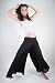 Wear we Wander Women's Wide Leg Palazzo Pant (Small - Medium, Black)