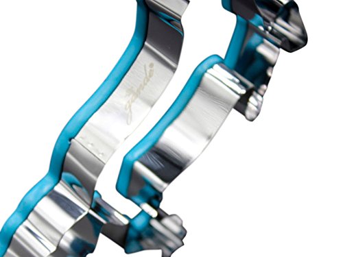 XXL großer Einhorn Plätzchen Ausstecher 16 cm Höhe Magic Punky Funky Unicorn BLAU umrandet Ausdrückhilfe durch weichen Kunststoff / Edelstahl - 3