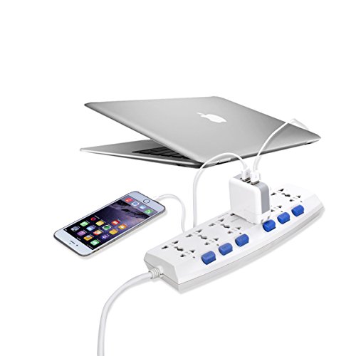 USB Ladegerät Elinker®4-Ports Universal Reiseadapter mit EU / UK / US / AU Steckdosenadapter 3.0 Tech Type C für MacBook Wandladegerät Reisestecker für Apple iPhone, iPad, Samsung Galaxy, Smartphone, Tablet, Power Bank (CE Zertifiziert) - 3
