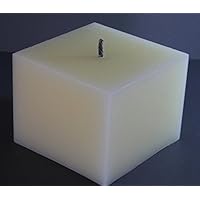 OUTDOORKERZEN, Outdoor Kerze, Flammschale, groß, Garten, Terrasse, Dekoration, Kerzen, creme, 15 x 15 x 12 cm, Brenndauer 80 Std., Unikat