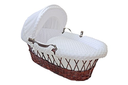 Cuddles Collection  Dimple Dressing on Moses Basket (White)