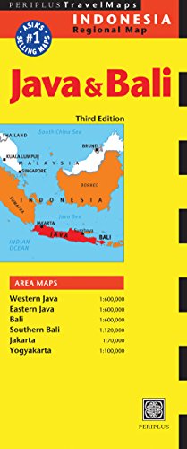 Periplus Travel Maps Java & Bali, Indonesia Regional Map livre