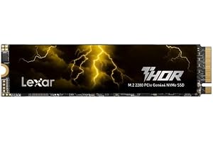 Lexar Thor Pro SSD da 1TB, SSD M.2 2280 PCIe Gen4 NVMe, Fino a 6.000 MB/s, Unità a Stato Solido Interna ad Alte Prestazioni, Compatibile con PS5, Laptop e Desktop, per Giocatori e Creatori