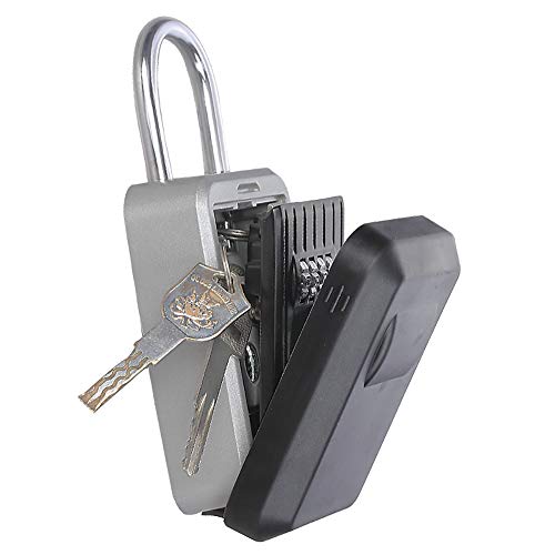 Caja de Seguridad para Llaves Konesky con combinación de 4 dígitos, Funda Protectora Impermeable para Llaves, Caja de Seguridad para Exteriores, Alta Seguridad para el hogar, Interior/Exterior