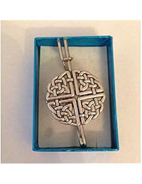 Groß Keltischer Knoten pp-g38Kilt Pin Schal oder Brosche Zinn Emblem 7,6cm 7,5cm