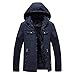 Produktbild Selou Herren Herbst und Winter Freizeitjacke Warme Jacke mit Taschenknopf High-End-atmosphärische Langarm Sport top Kurze Baumwollkleidung Stehkragenhemd Pippek