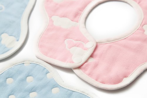 4er Set niedliche BABY SABBER-WENDE-LÄTZCHEN 360° DESIGN | Softe Textur 100% organische Baumwolle | Wohlbefinden für jedes Baby 3 Monate – Kleinkind 3 J | Spucktuch saugt Spucke + Verkleckertes auf - 2