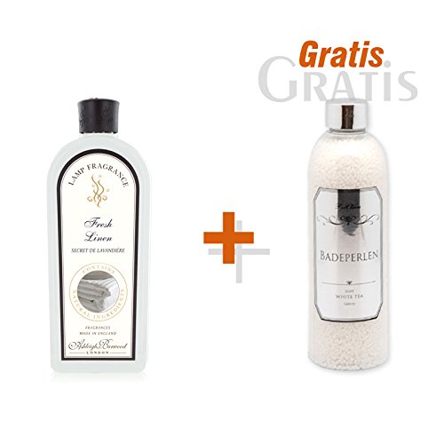 Ashleigh & Burwood Duft "Fresh Linen" 1L + GRATIS Badeperlen "White Tea"