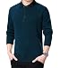 Produktbild Herren Winter Slim Revers T-Shirt warmes langärmeliges Hemd Pullover für Männer von mittlerem Alter (Farbe : Green, größe : XL)