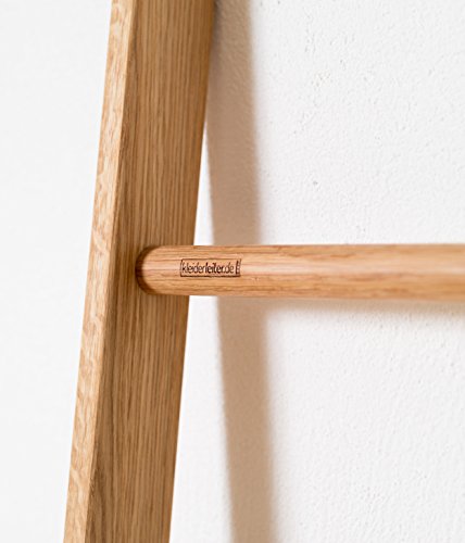 Kleiderleiter Eiche geölt. 5 Sterne Bewertung. Handarbeit aus Deutschland. Massivholz Odenwald. Handtuchleiter, Handtuchhalter, stummer Diener, Herrendiener - 6