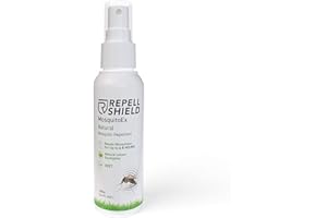 RepellShield Spray Anti Zanzare a Base di Olio di Limone e Eucalipto - Antizanzare Efficace per Adulti e Bambini - Repellente Zanzare Tropicali Forte, Protezione Zanzare Fino a 8 Ore,100ml