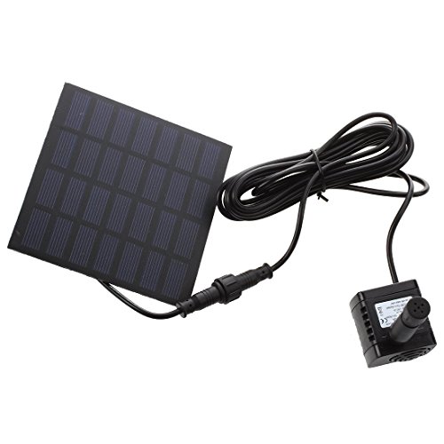 emebay – Miniatur 7 V 1.2 W solarbetriebene Garten-Brunnen Teichpumpe für Höhe-Runde Wasser Teich Wasserbrunnen maximale 60 cm - 4