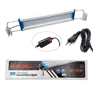 Xilong PVC Aquarium LED Bracket Light, White, Blue, Pack of 1