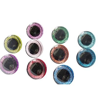 SUPVOX 110PCS / yeux de sécurité en plastique avec rondelles couleurs assorties yeux de sécurité pour poupée d'ours en peluche marionnette bricolage (couleurs assorties)