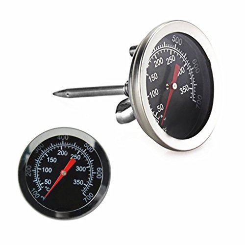 Qiorange Edelstahl Bimetall Küchen Braten Zeigerthermometer Thermometer mit Celsius und Fahrenheit 350°C - 2