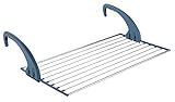 barandilla aluminio y vidrio 10 m de stenditura Meliconi Lock Balcony Tendedero para balcón, Metal, Azul, 56 x 106.4 X 3 Cm, 6 Unidad