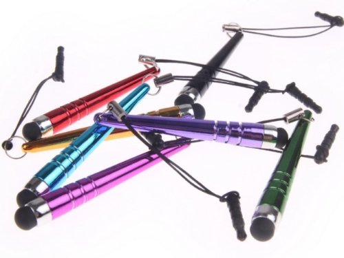 7x Eingabestift Touchscreen Stylus Pen in 7 Farben mit Klinkenstecker für iPhone, iPad, iPod, Samsung Galaxy, Tablet etc.