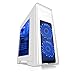Price comparison product image Game Max Falcon Gaming PC Case with 2 x 12 cm 16 Blue LED Fans - White