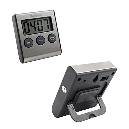 Lantelme Edelstahl Digital Küchentimer . Timer mit Alarm , up und down Funktion , Ständer , Magnet - 2