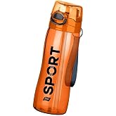 Pipetli Sporcu Okul Su Matarası - 750 ml - Suluk PP (Turuncu)