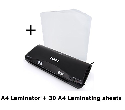TEXET A4 Hot and Cold Laminator set for Home & Office | Comes with Jam release button + Texet 30 A4 Laminating Pouches RS.1749 (54.00% Off) - Amazon