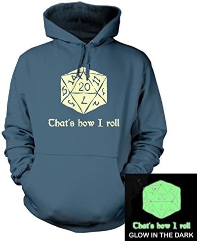That's How I Roll (glow In The Dark) Hoodie - Airforce Blue Medium (40" Chest)