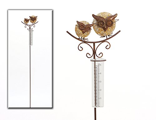 Regenmesser Eule Gartenstecker Höhe: ca. 125 cm