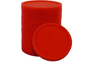CombiCraft 100 Fichas de plástico Color Rojo - 23 mm de diámetro - Uso versátil para Eventos, Catering y Juegos de Mesa