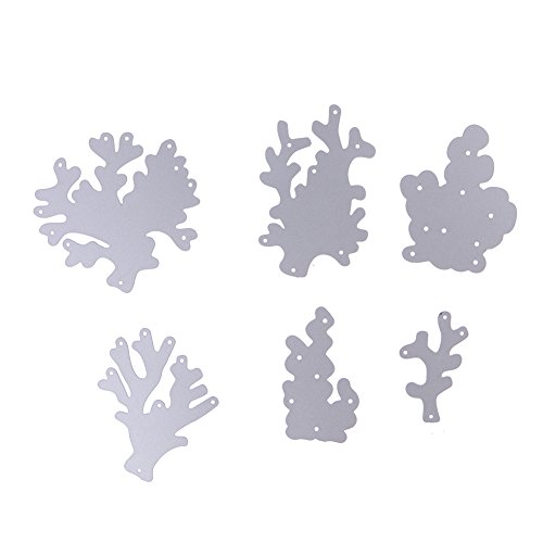 Amazingdeal365 6 PCS Blätter Metall Form Schablonen Schneiden DIY Dekor Sammelalbum Karten Buchzeichen Lesezeichen als Geschenk für Freunde Geburtstag Kinder,Kindergarten Hobby Schule Handarbeit Unterricht usw. Ein tolles Geschenk!