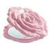 SODIAL(R) 1 pcs Beautiful 3D Stereo Double Sided Cute Retro Rose Shape Makeup Compact Cosmetic pocket personal Mirror for women men lady girl Pink