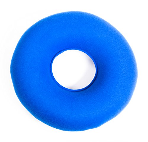 Care Ring (38 cm, Blau) – Aufblasbarer Sitzring / Hämorridenkissen / Orthopädische Unterstützung für Rückenschmerzen und Haltung / Steißbeinschmerzen / Afterschmerzen - 2