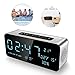 Produktbild HEDDK Digitaler Wecker Bluetooth-Lautsprecher, für iPhone, iPad/iPod/Android und Tablets, UKW-Radio, LED-Anzeige, Snooze-Temperaturanzeige, 12/24 Stunden, USB Aufladbar
