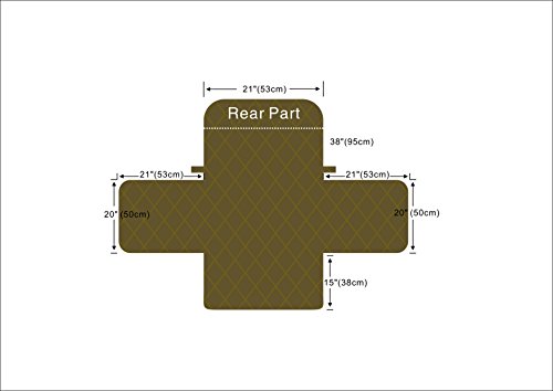 Newmeil Sofaschoner Sesselbezug 1 Sitzer Wasserdicht Anti-Rutsch Schwarz/Grau/Koffee (Schwarz) - 2